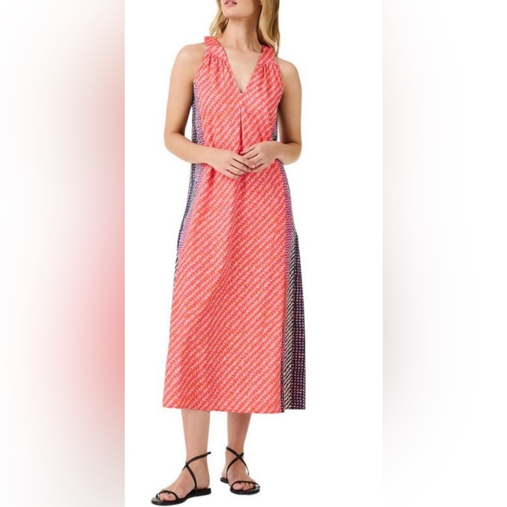 Nic+Zoe Spotty Stripes Midi Sheath Dress Multicolor size small
